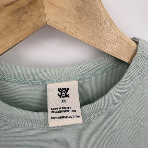 Lucy & Yak Shirt Womens XSmall Cropped Baby Tee Celestial Ocean Sustainable Moon - Picture 6 of 6